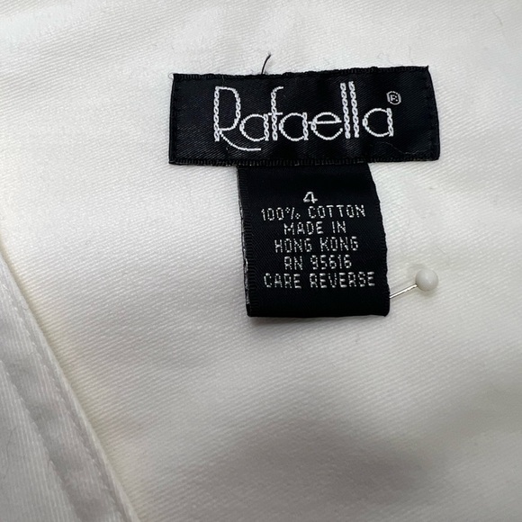 RAFAELLA WHITE DENIM BUTTON FRONT DRESS size 4 - Picture 4 of 8